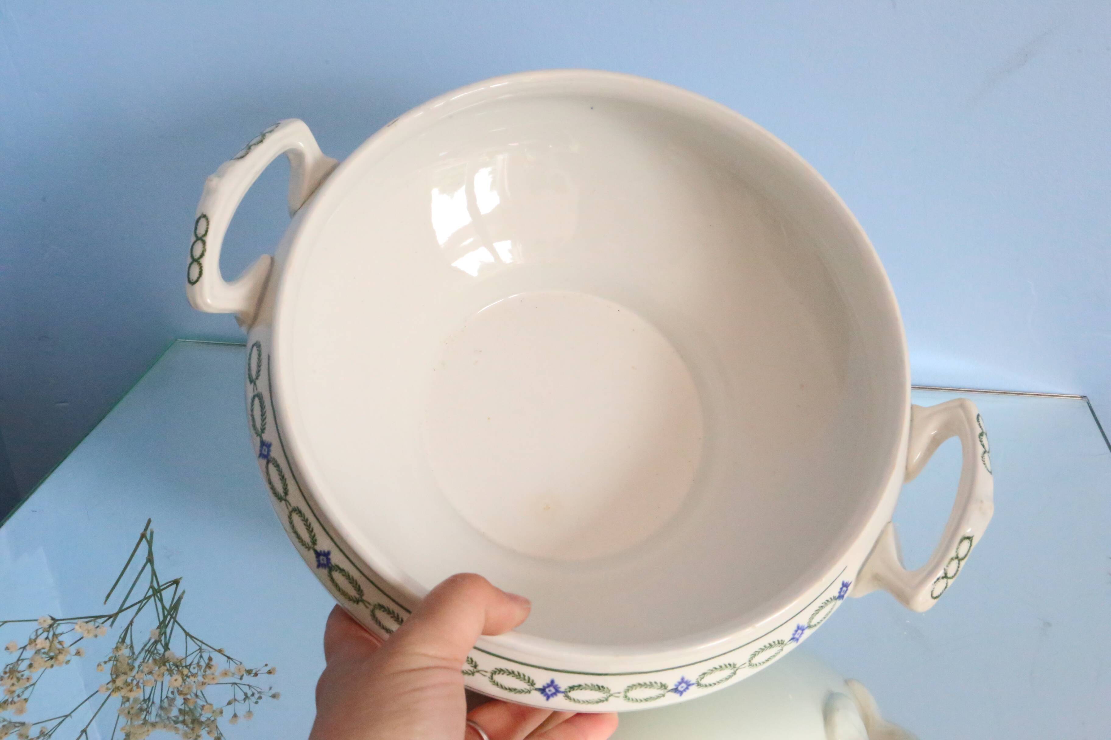 Soup tureen, Saint Amand, Terre de Fer, French manufacturer