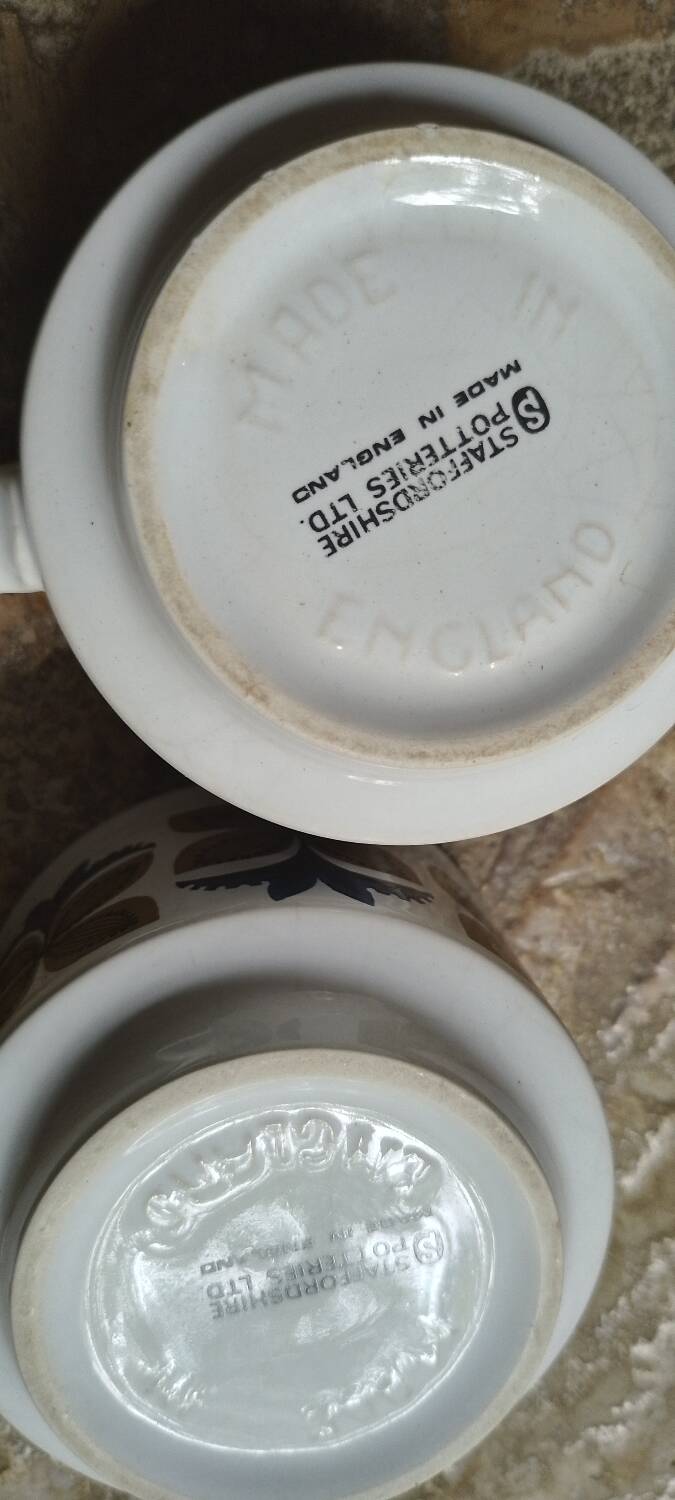 Vintage Staffordshire England Mugs