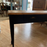 Console raw wood and absolute black