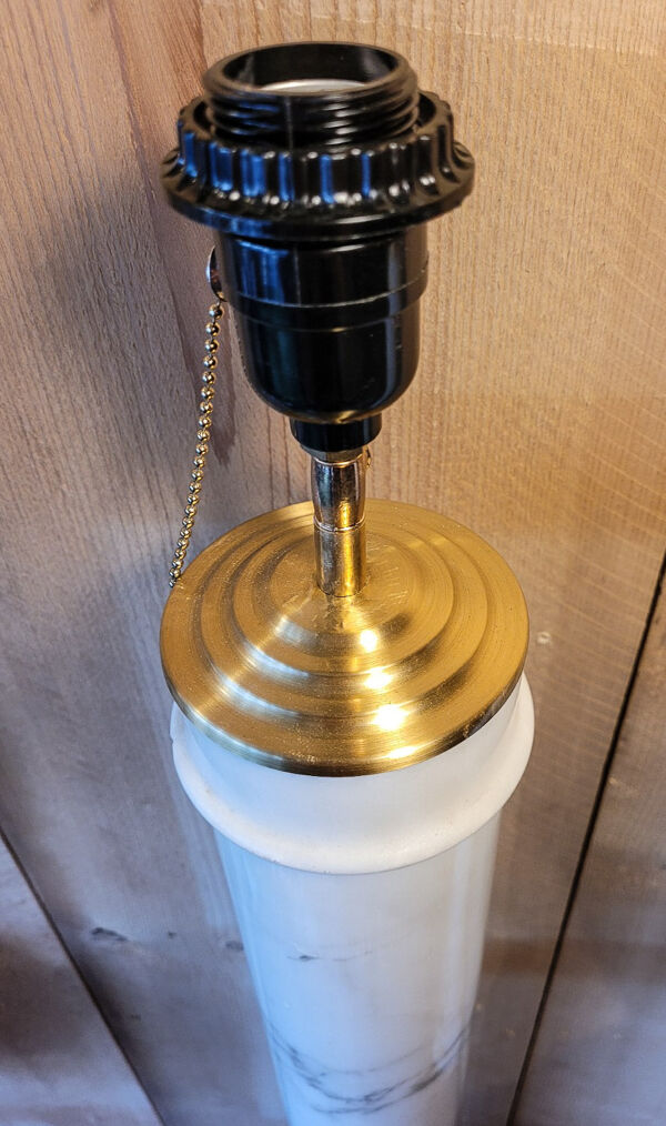 Paire de lampes en marbre