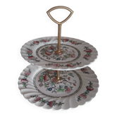 Vintage two-tier serving dish made in England by Myott.