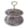 Vintage two-tier serving dish made in England by Myott.