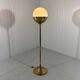 Vereinigte Werkstätten München brass & glass globe floor lamp 1960’s