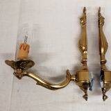Paire d'appliques en bronze véritable