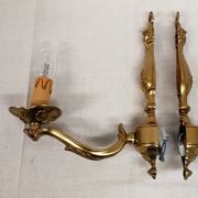 Pair of true bronze wall lamps