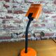 Lampe de bureau orange targetti, 1970