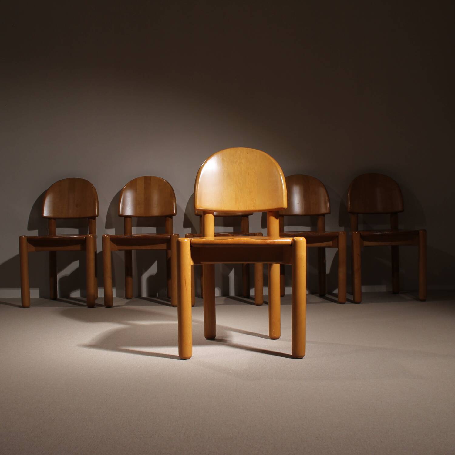 Six Chairs in Alder Wood by Rainer Daumiller | Denmark 1980s