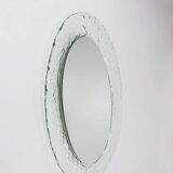 Murano Oval Glass Wall Mirror 1970s