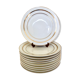 Set de 10 assiettes plates art déco