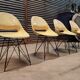 Set of 4 beige chairs by Miroslav Navràtil by Vertex