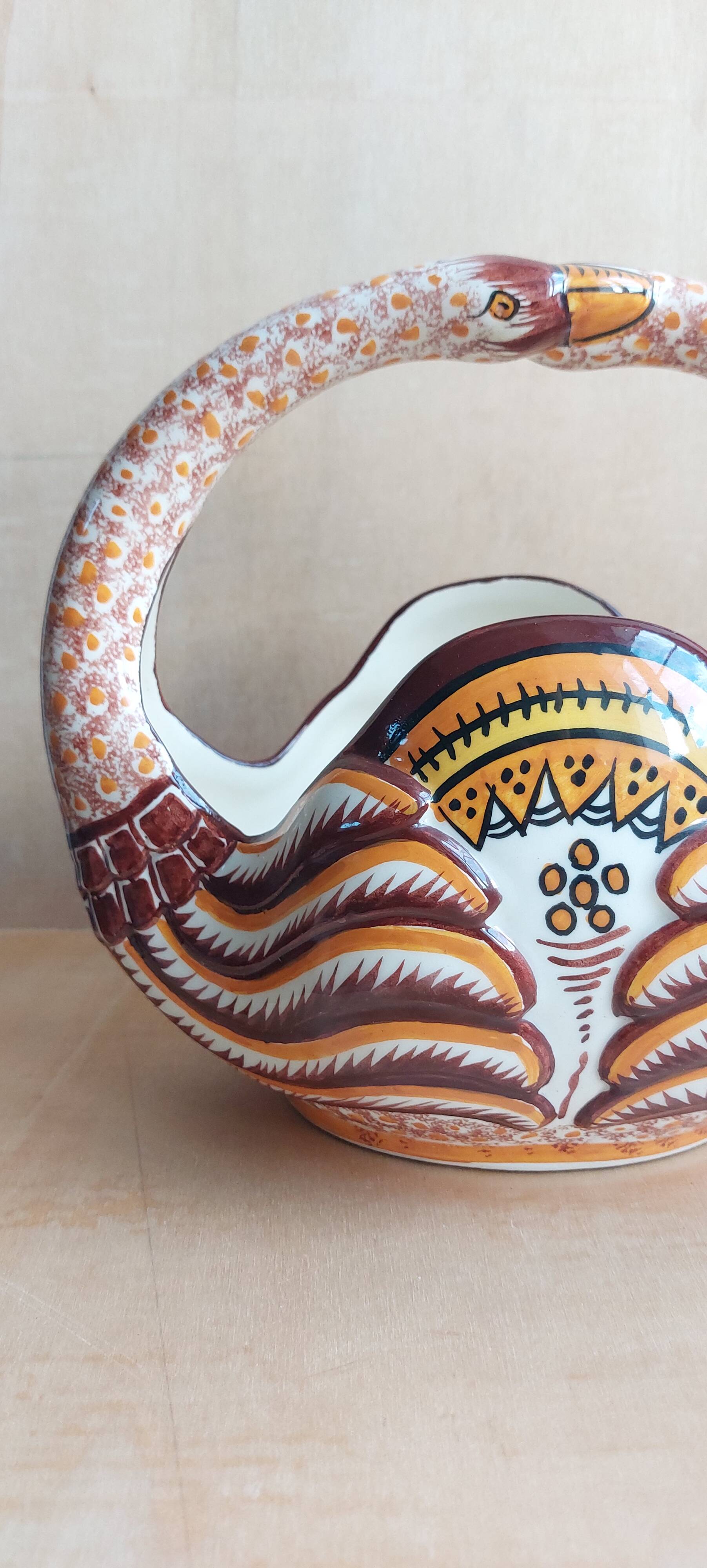 Vintage earthenware basket for Henriot Quimper