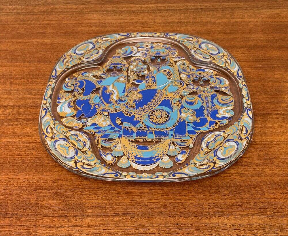 Limited edition German vintage Christmas wall plate by Bjørn Wiinblad for Rosenthal, 1978