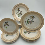 Porcelain plates signed moulin des loups 18 pieces
