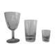 3 glass cut crystal Baccarat signed different
