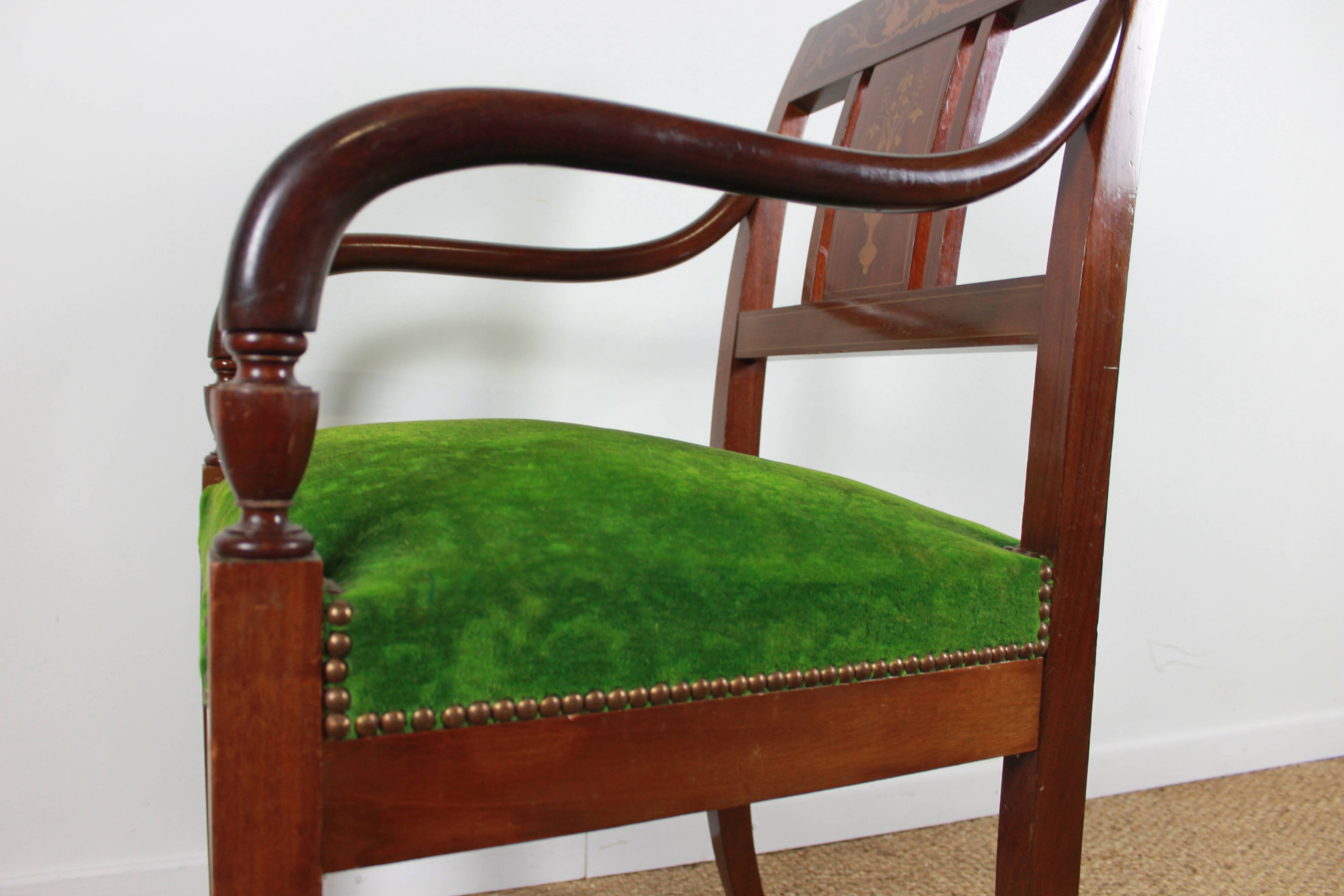 Empire style armchairs