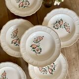 Set of 6 vintage Salins soup plates