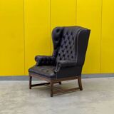 Vintage Tufted Leather Chesterfield Style Wing Back Chair (Price is For One Chair)