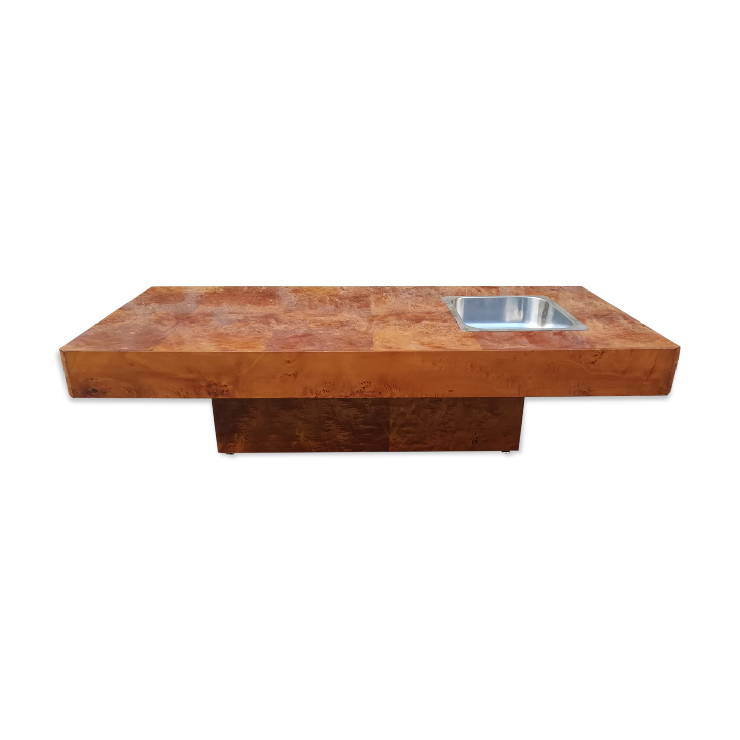 Table basse des années 70 en orme