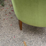 Green velvet toad sofa