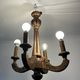 Antique gilded wooden chandelier