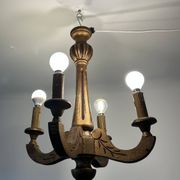 Lustre en bois doré ancien