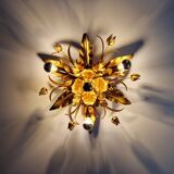 Italian ceiling light in gold-tone metal, 1970s