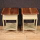 Pair of painted design bedside tables from the 80s