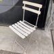Ensemble de jardin 3 pièces table pliante et 2 chaises pliantes couleur blanc
