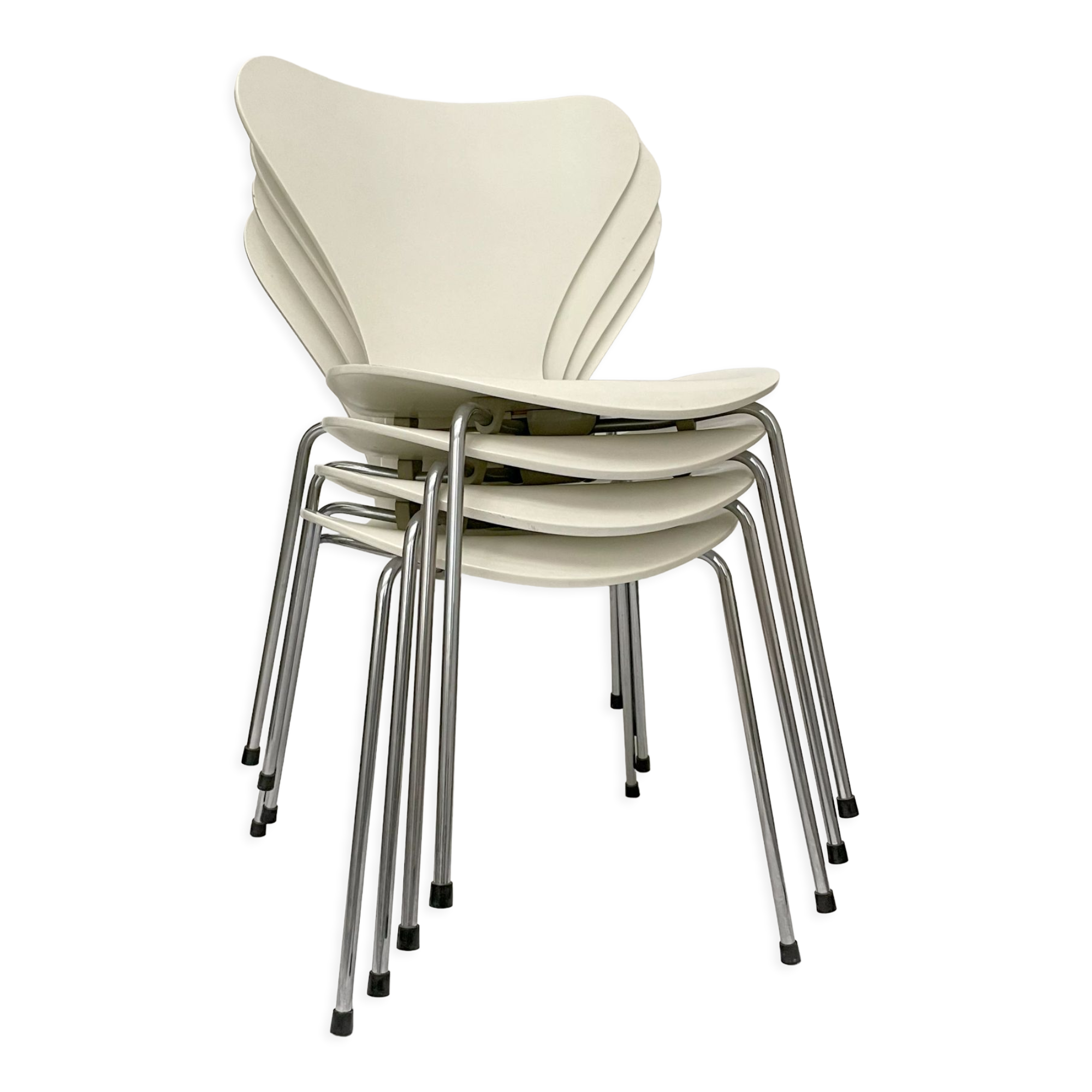 White Jacobsen chairs year 1989