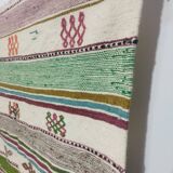 Handmade wool Berber rug 205 X 145 CM