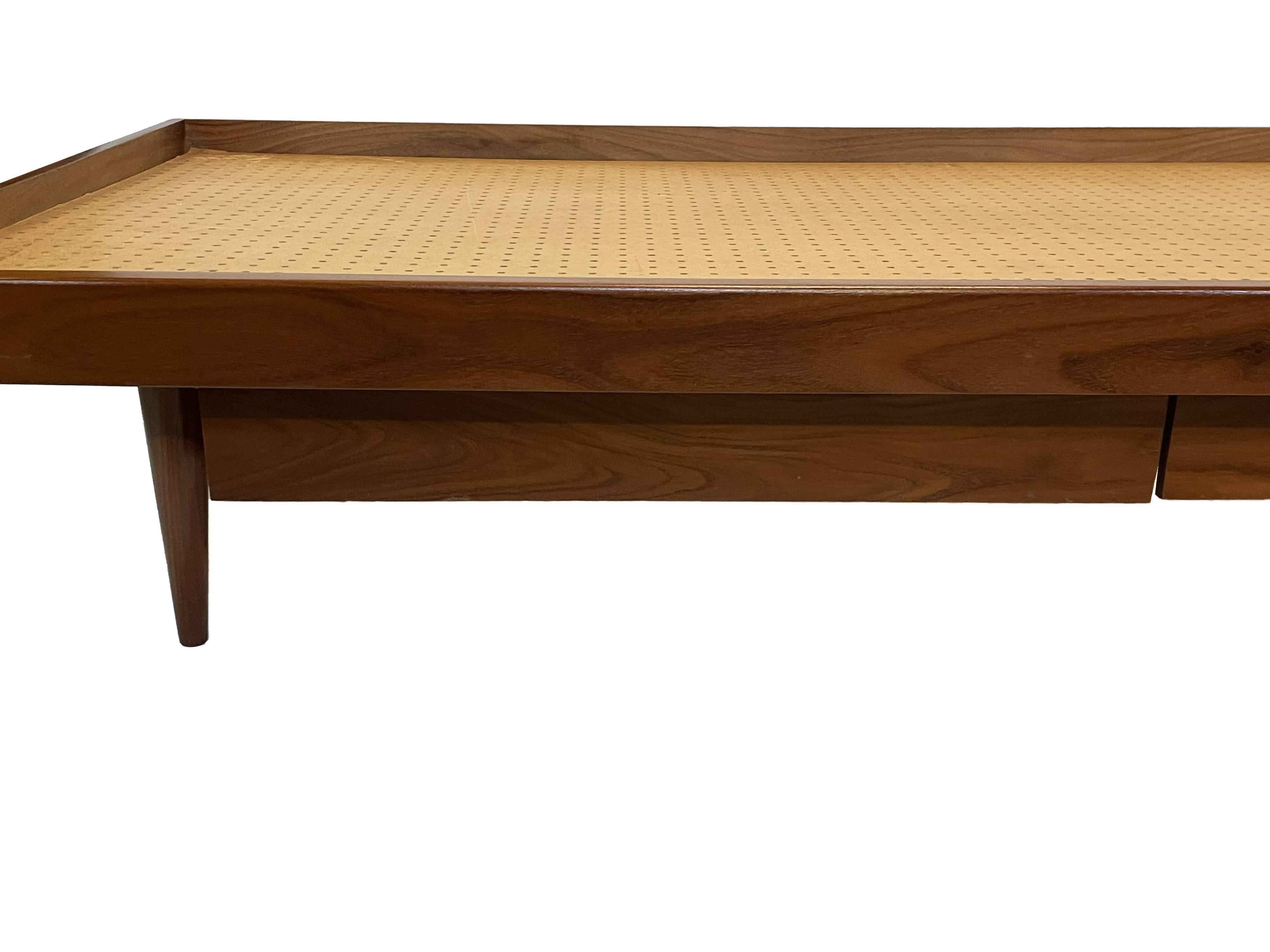 Vintage mid century daybed teak design with drawers