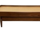 Vintage mid century daybed teak design with drawers