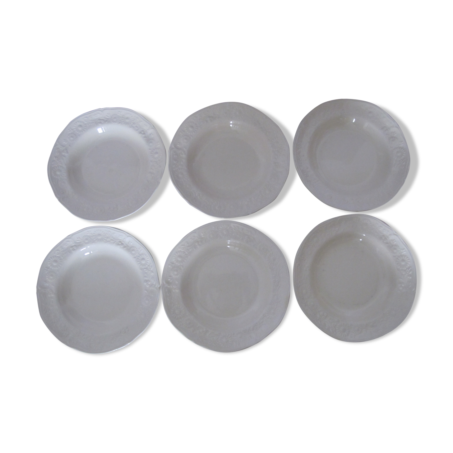 Lot 6 assiettes Gien Pont aux Choux
