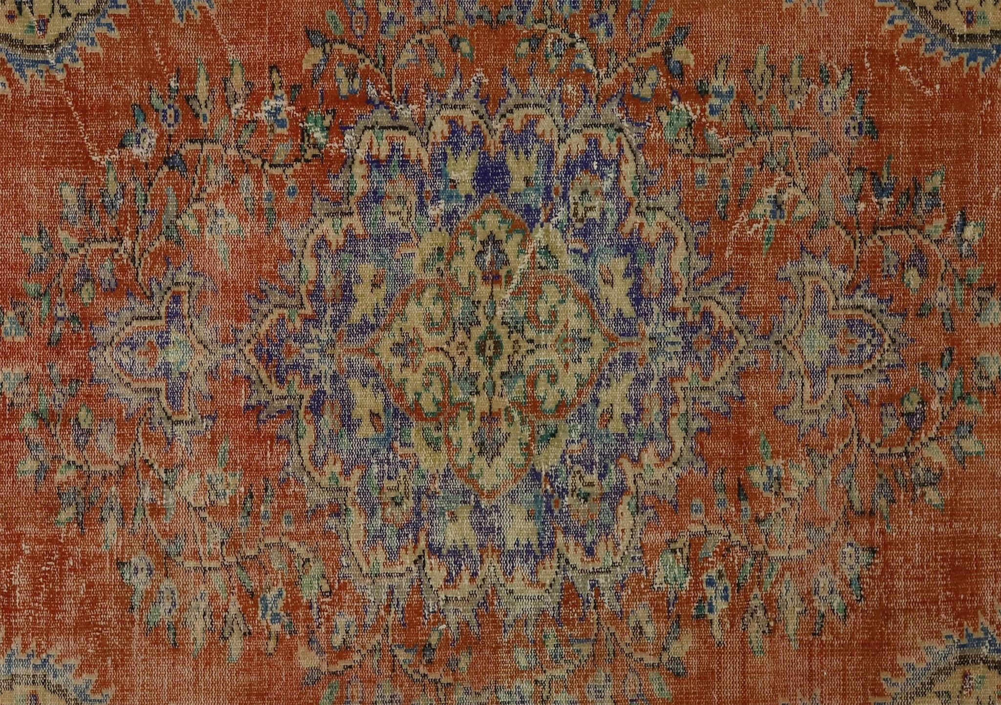 One-of-a-kind turkish handwoven vintage rug - rustic vintage charm 308x 174 cm