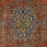 One-of-a-kind turkish handwoven vintage rug - rustic vintage charm 308x 174 cm