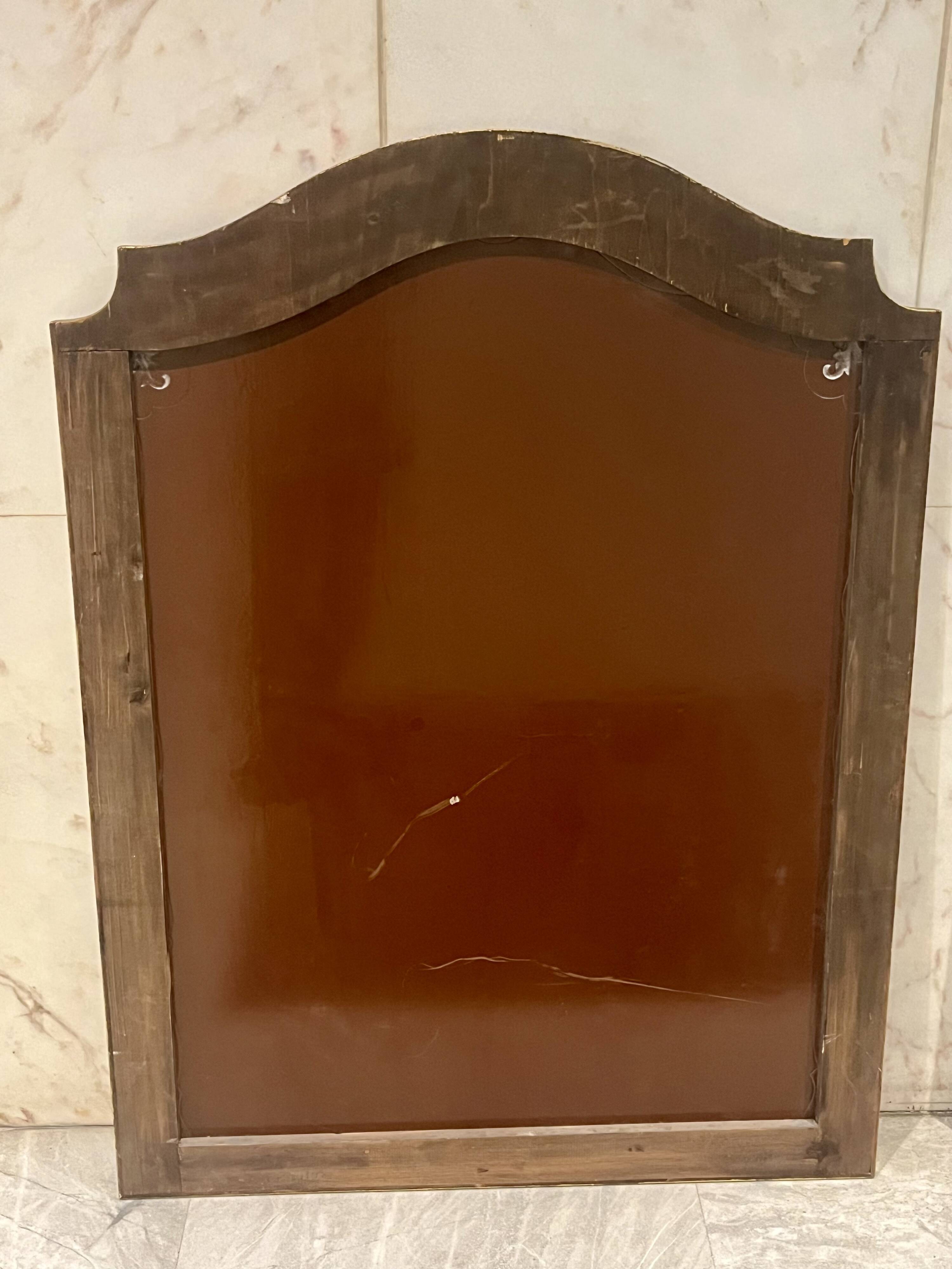 Large antique gold mirror - Empire style - Mercury