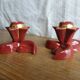 burgundy and gold candle holders