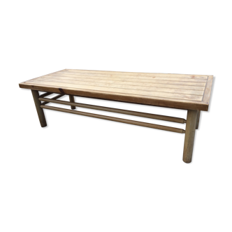 Bamboo and pine coffee table