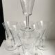 Set of 7 glasses of wine / crystal water 60s