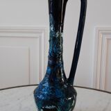 Fat Lava blue ceramic vase 60s