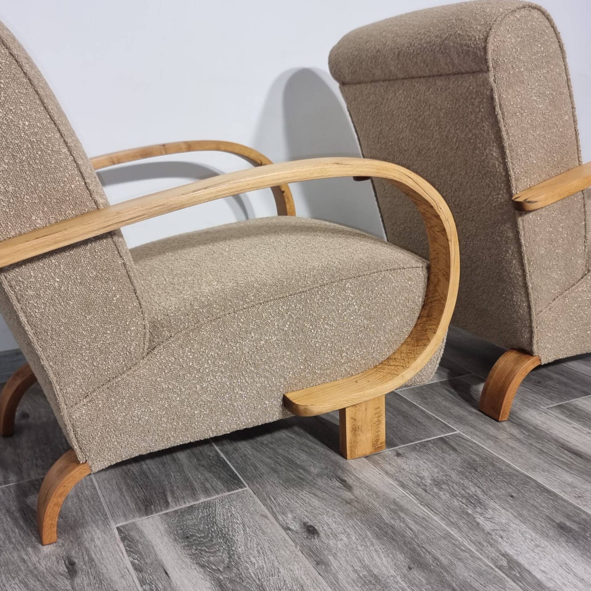 Art Deco Lounge Chairs from Jindřich Halabala, 1950s, Set of 2