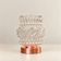 Punkette — Vintage table lamp in transparent glass with rose gold reliefs.