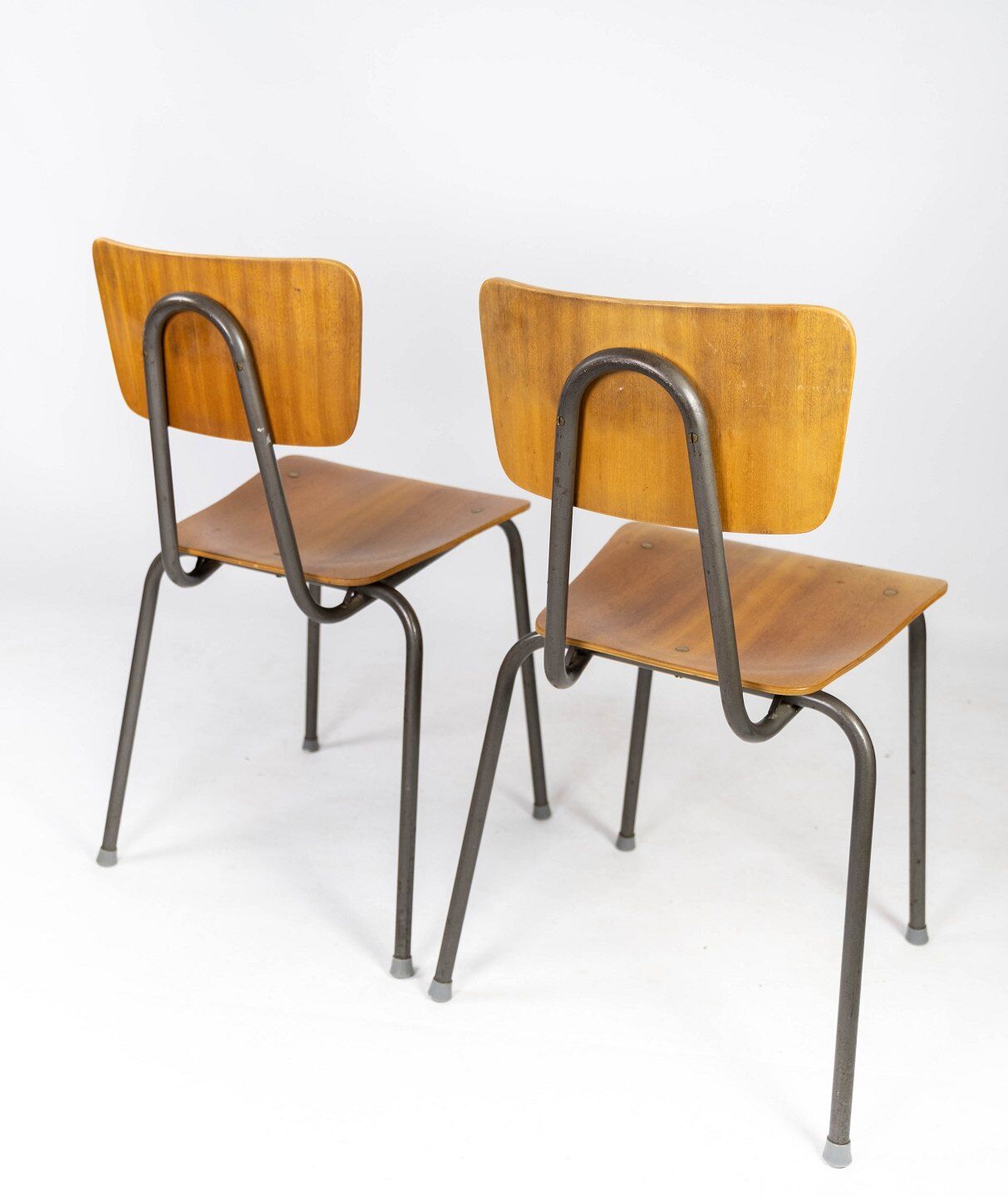 Set of two danish design teak office chairs