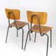 Set de deux chaises de bureau en teck de design danois