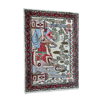 Turkish rug IBAN wool knopled hand 64x92cm