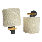 Set of 2 Arlus Perspex Vintage wall lamps