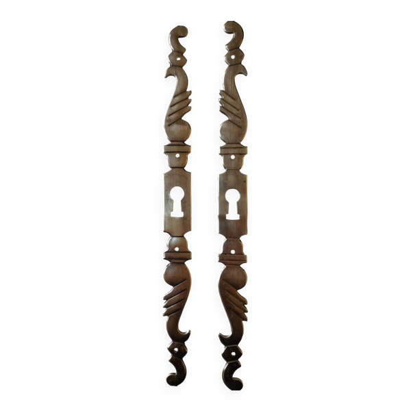 platine de serrure porte de meuble laiton années 50