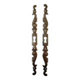 brass furniture door lock plate 1950s