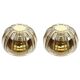 Pair of wall sconces in brass and amber glass by Limburg, Germany, 1960s.