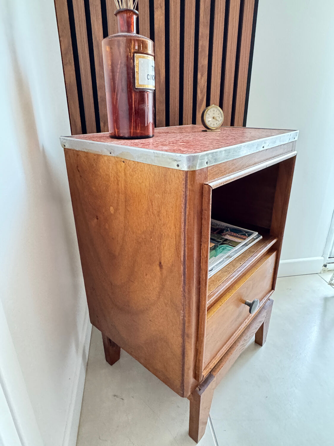 Antique vintage bedside table